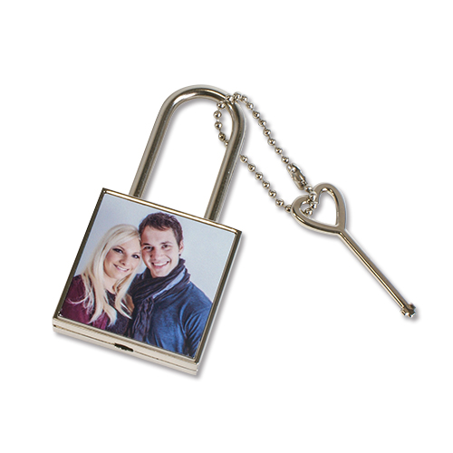 Liebesschloss mit Fotodruck